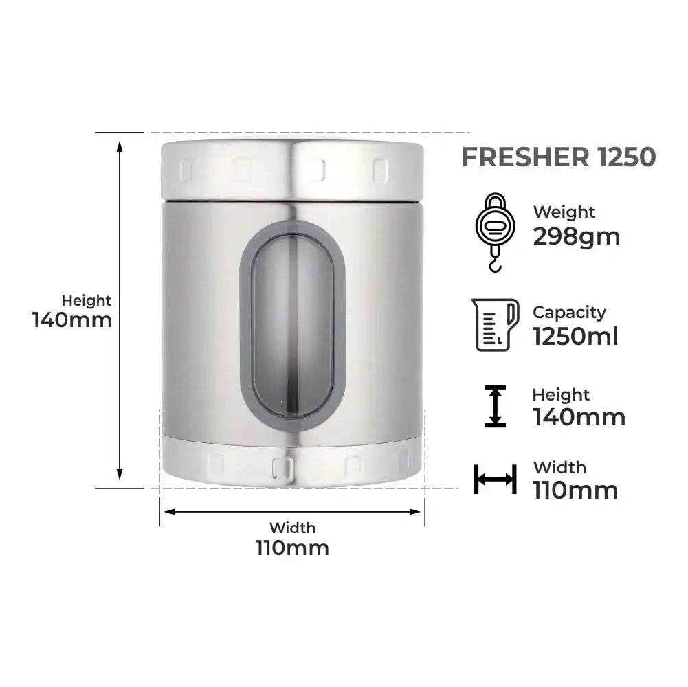 Dubblin Fresher Jar Stainless Steel Kitchen Dry Storage Container Up to Buy 4 Get 1 Free