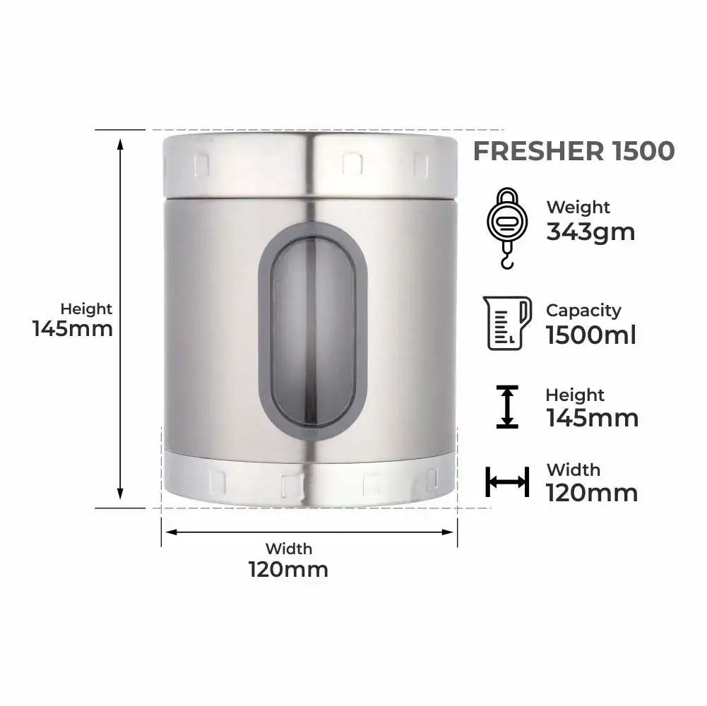 Dubblin Fresher Jar Stainless Steel Kitchen Dry Storage Container Up to Buy 4 Get 1 Free