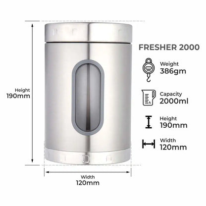 Dubblin Fresher Jar Stainless Steel Kitchen Dry Storage Container Up to Buy 4 Get 1 Free