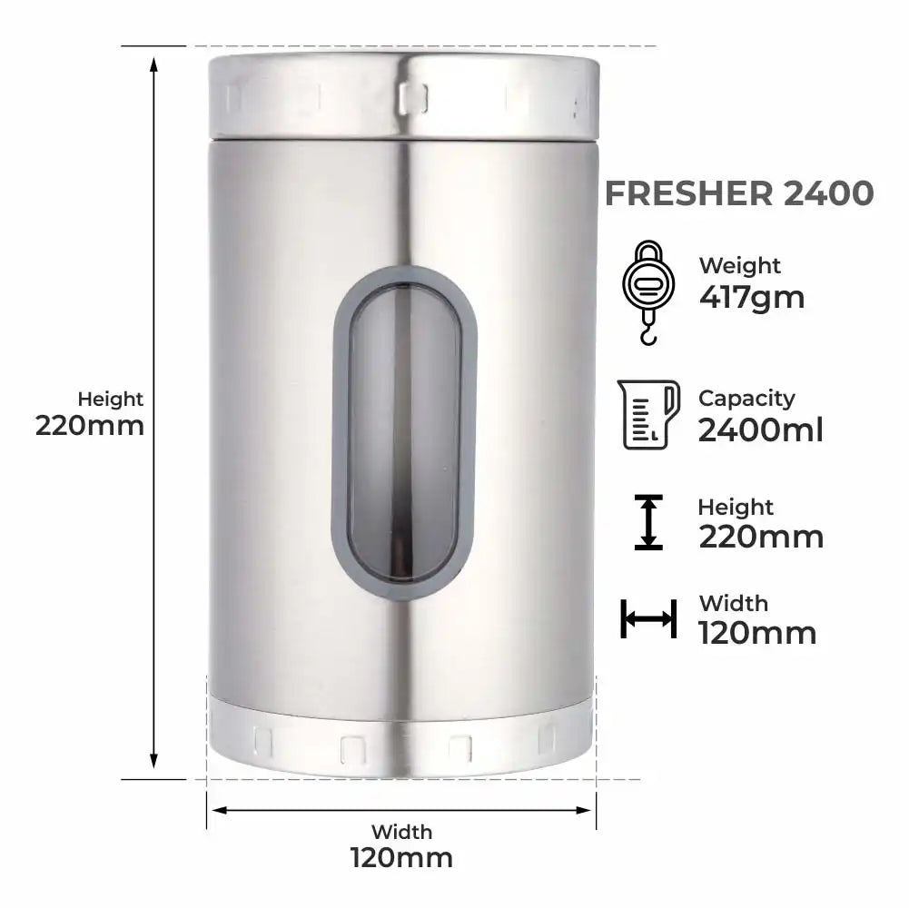 Dubblin Fresher Jar Stainless Steel Kitchen Dry Storage Container Up to Buy 4 Get 1 Free