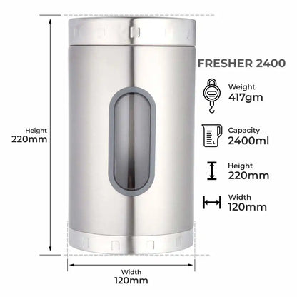 Dubblin Fresher Jar Stainless Steel Kitchen Dry Storage Container Up to Buy 4 Get 1 Free