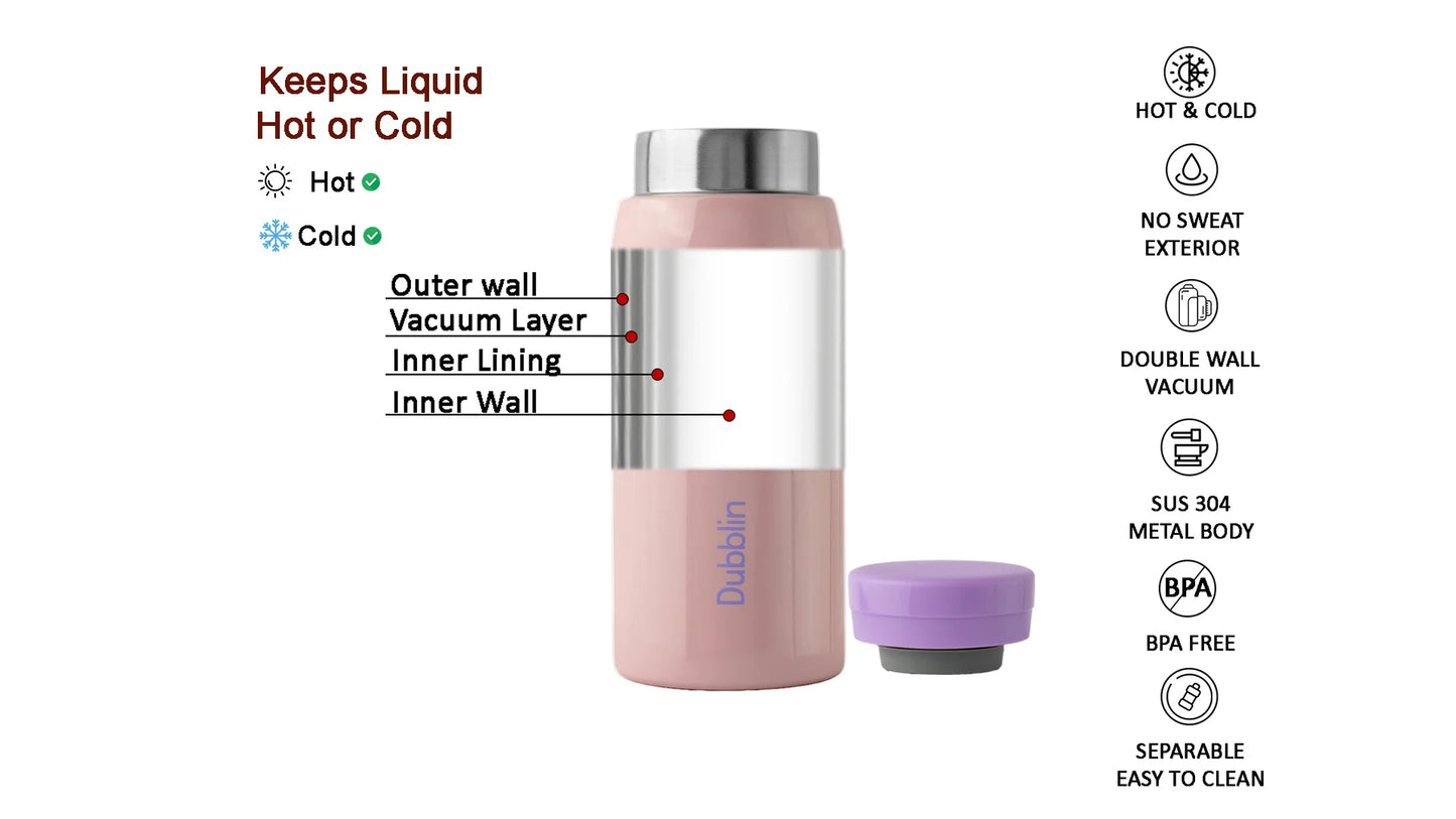 Dubblin Jack & Jill 200ml Thermal Vacuum Insulated Bottle