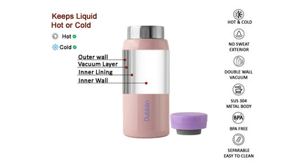 Dubblin Jack & Jill 200ml Thermal Vacuum Insulated Bottle