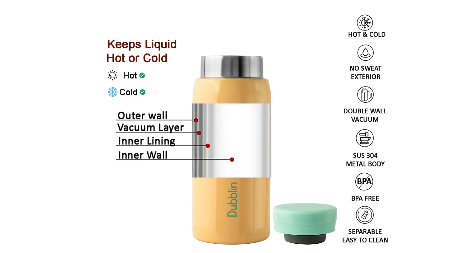 Dubblin Jack & Jill 200ml Thermal Vacuum Insulated Bottle