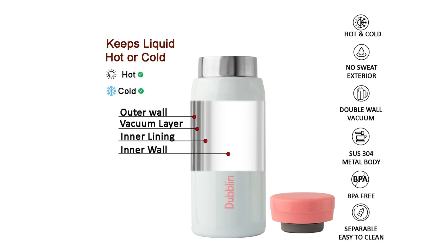 Dubblin Jack & Jill 200ml Thermal Vacuum Insulated Bottle