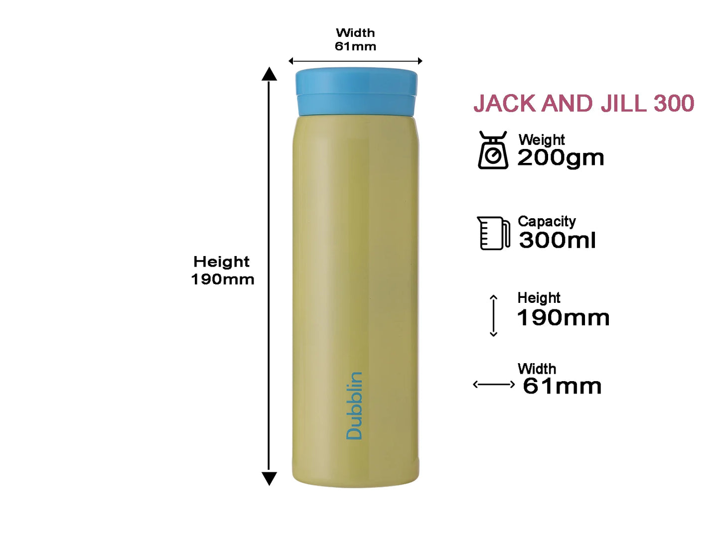 Dubblin Jack & Jill 300 Thermal Vacuum Insulated Bottle
