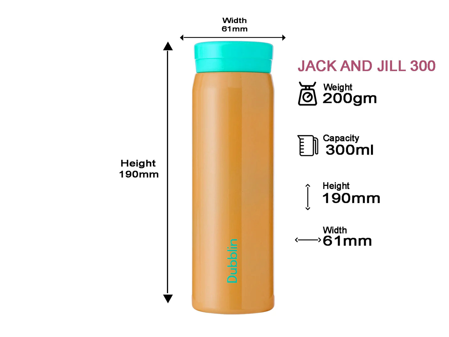 Dubblin Jack & Jill 300 Thermal Vacuum Insulated Bottle