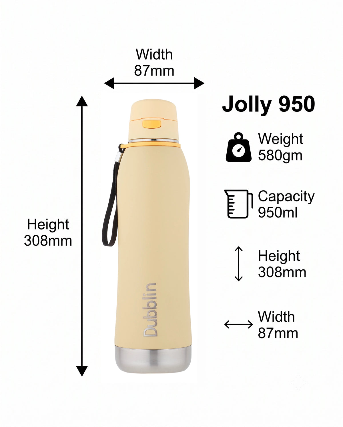 Dubblin Jolly 900ml Thermal Vacuum Insulated Bottle