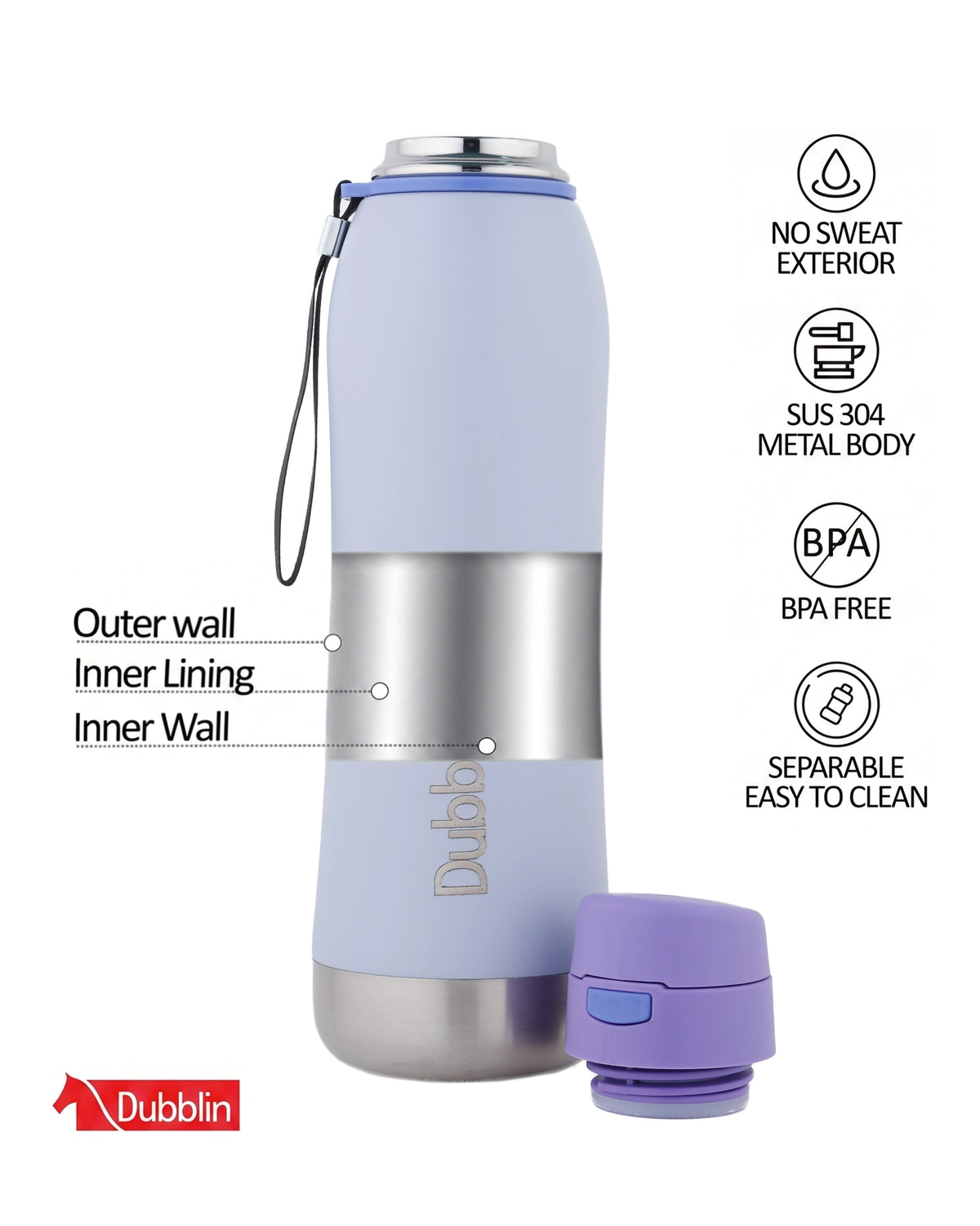 Dubblin Jolly 900ml Thermal Vacuum Insulated Bottle