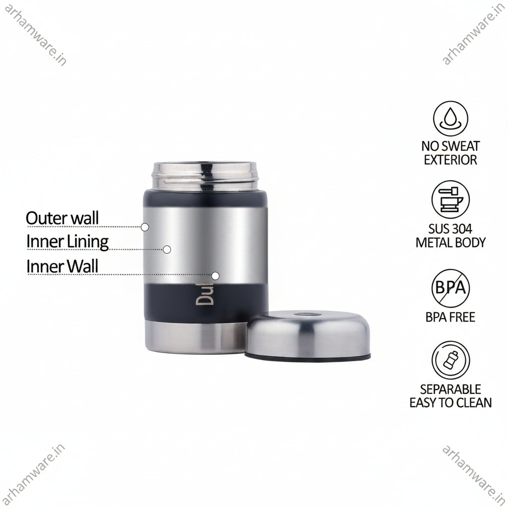 Dubblin Mid Day Meal 450ml Thermal Vacuum Insulated Food Container