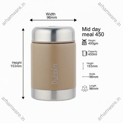 Dubblin Mid Day Meal 450ml Thermal Vacuum Insulated Food Container