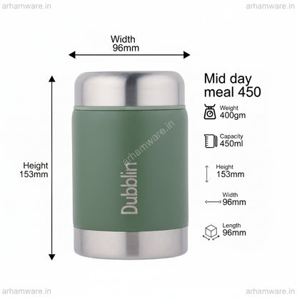 Dubblin Mid Day Meal 450ml Thermal Vacuum Insulated Food Container