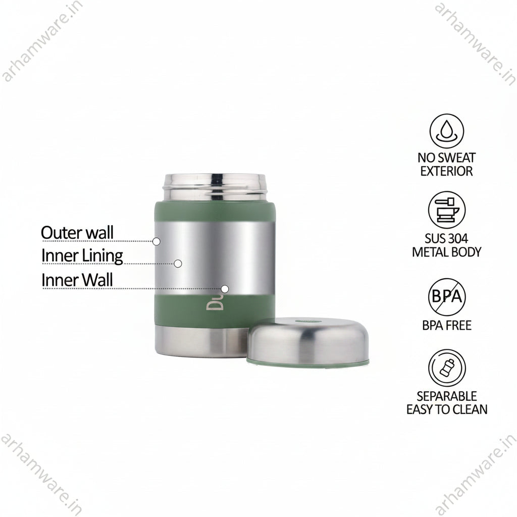 Dubblin Mid Day Meal 450ml Thermal Vacuum Insulated Food Container