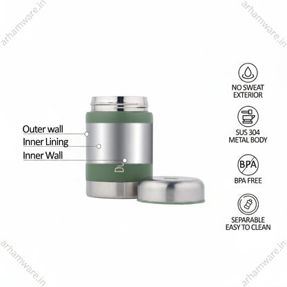 Dubblin Mid Day Meal 450ml Thermal Vacuum Insulated Food Container