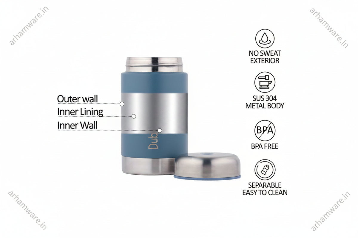 Dubblin Mid Day Meal 550ml Thermal Vacuum Insulated Food Container