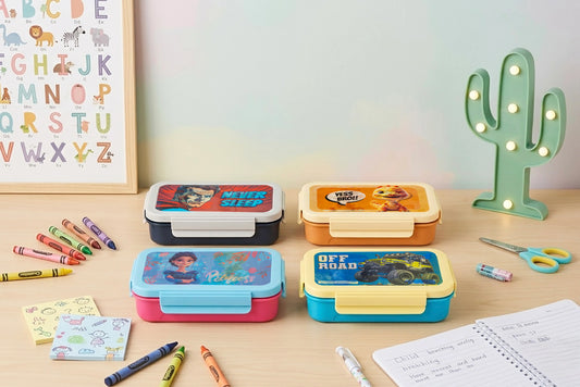 Dubblin Munch Stainless Steel Lunch Box with Inner Container (with Lenticular Sticker)