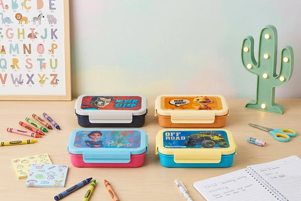 Dubblin Munch Stainless Steel Lunch Box with Inner Container (with Lenticular Sticker)