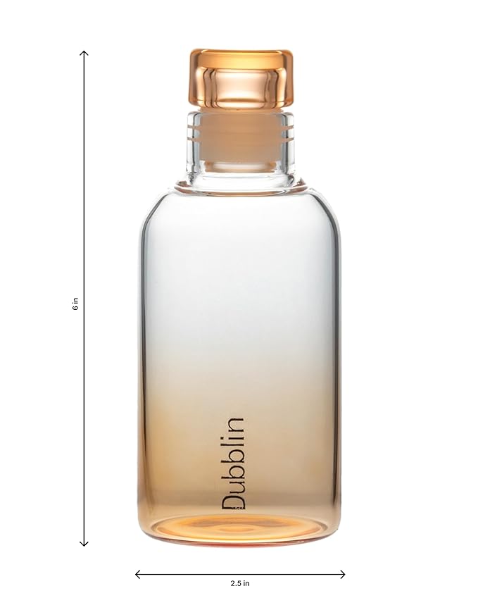Dubblin Pure 350ml Borosilicate Glass Bottle with Push Cap