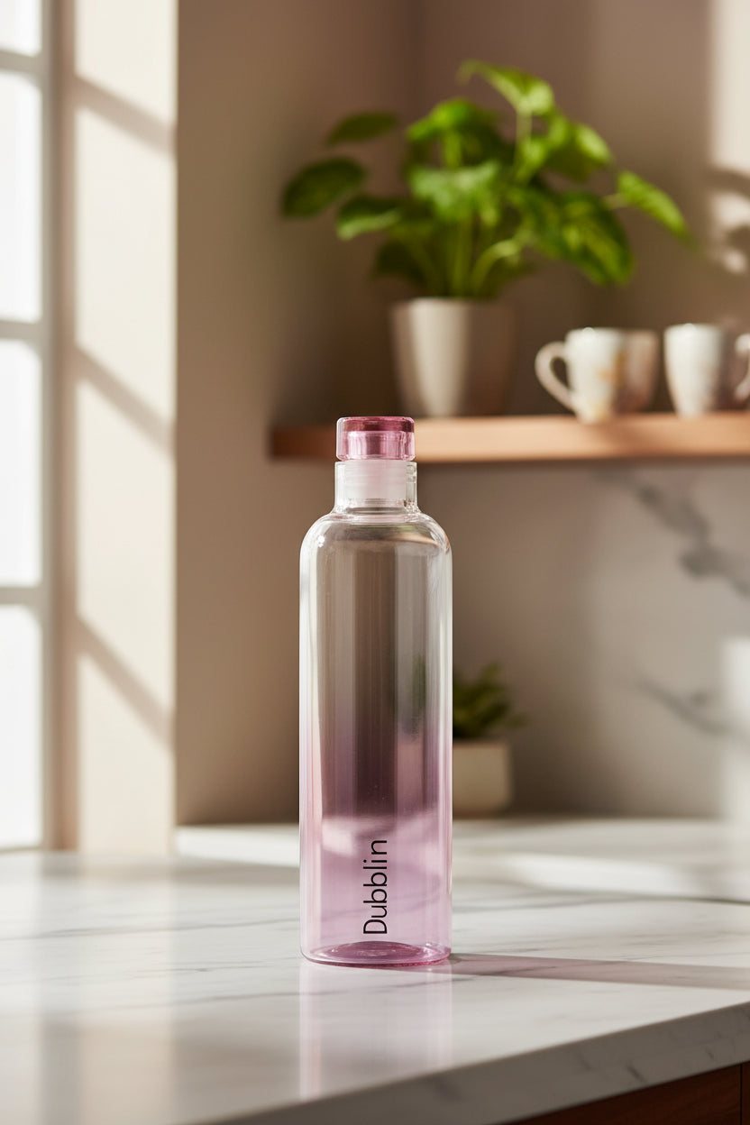 Dubblin Pure 800ml Borosilicate Glass Bottle with Push Cap