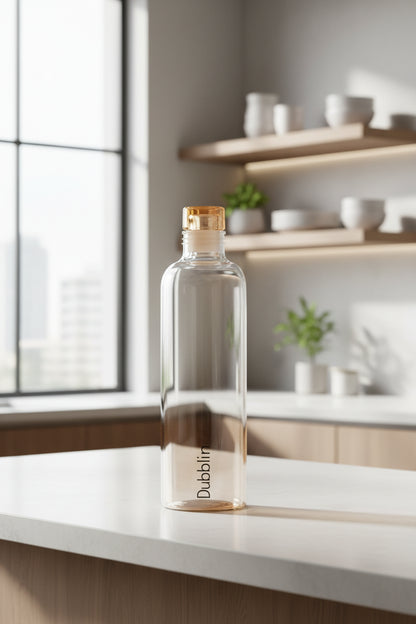 Dubblin Pure 500ml Borosilicate Glass Bottle with Push Cap
