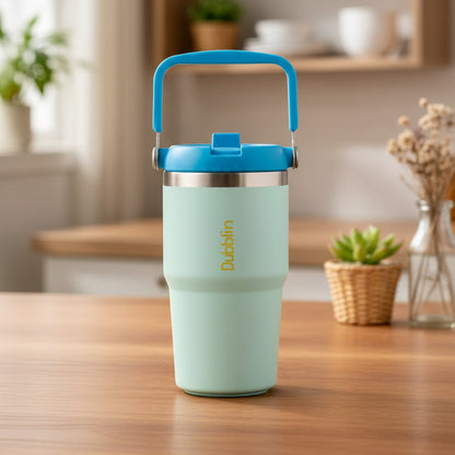 Dubblin Rage 550ml Thermal Vacuum Insulated Mug with Straw