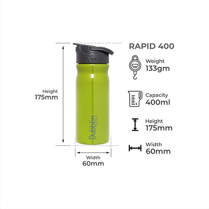 Dubblin Rapid 400ml Stainless Steel Bottle
