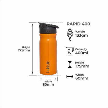 Dubblin Rapid 400ml Stainless Steel Bottle