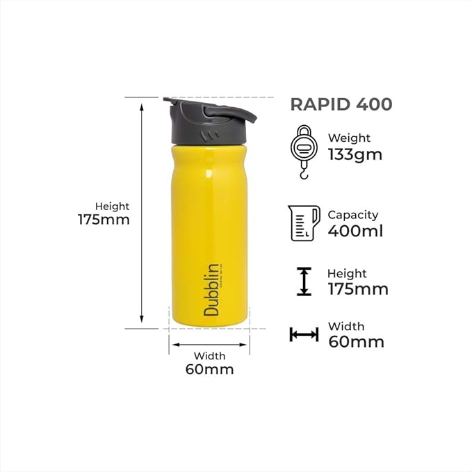 Dubblin Rapid 400ml Stainless Steel Bottle