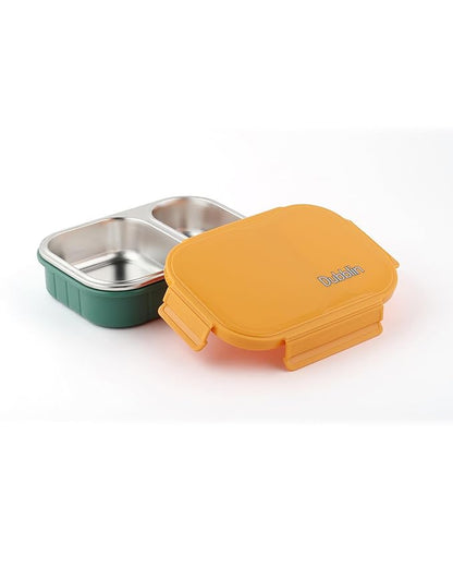 Dubblin Ricky Stainless Steel 2 Partition Lunch Box