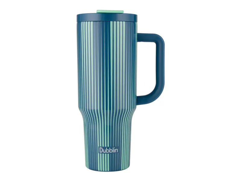 Dubblin Rock 1200ml Thermal Vacuum Insulated Mug with Stainless Steel Straw (Twin Flow: Normal Sipper Plus Straw Sipper)