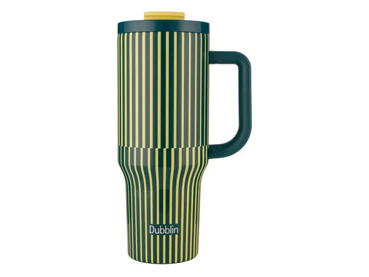 Dubblin Rock 1200ml Thermal Vacuum Insulated Mug with Stainless Steel Straw (Twin Flow: Normal Sipper Plus Straw Sipper)