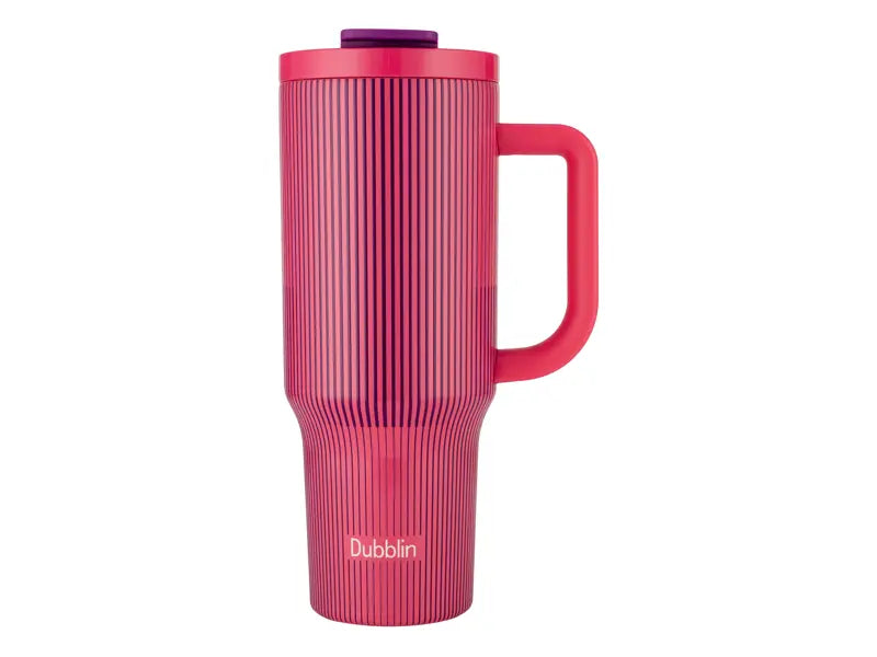 Dubblin Rock 1200ml Thermal Vacuum Insulated Mug with Stainless Steel Straw (Twin Flow: Normal Sipper Plus Straw Sipper)