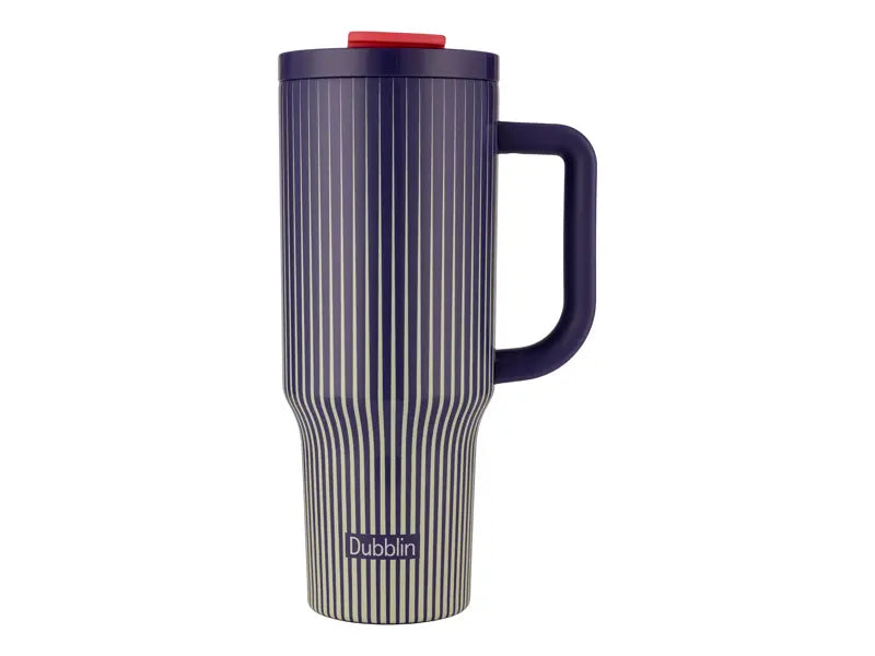 Dubblin Rock 1200ml Thermal Vacuum Insulated Mug with Stainless Steel Straw (Twin Flow: Normal Sipper Plus Straw Sipper)