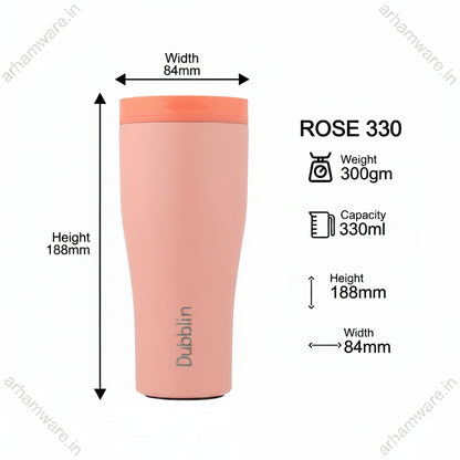 Dubblin Rose Mug 330 Stainless Steel