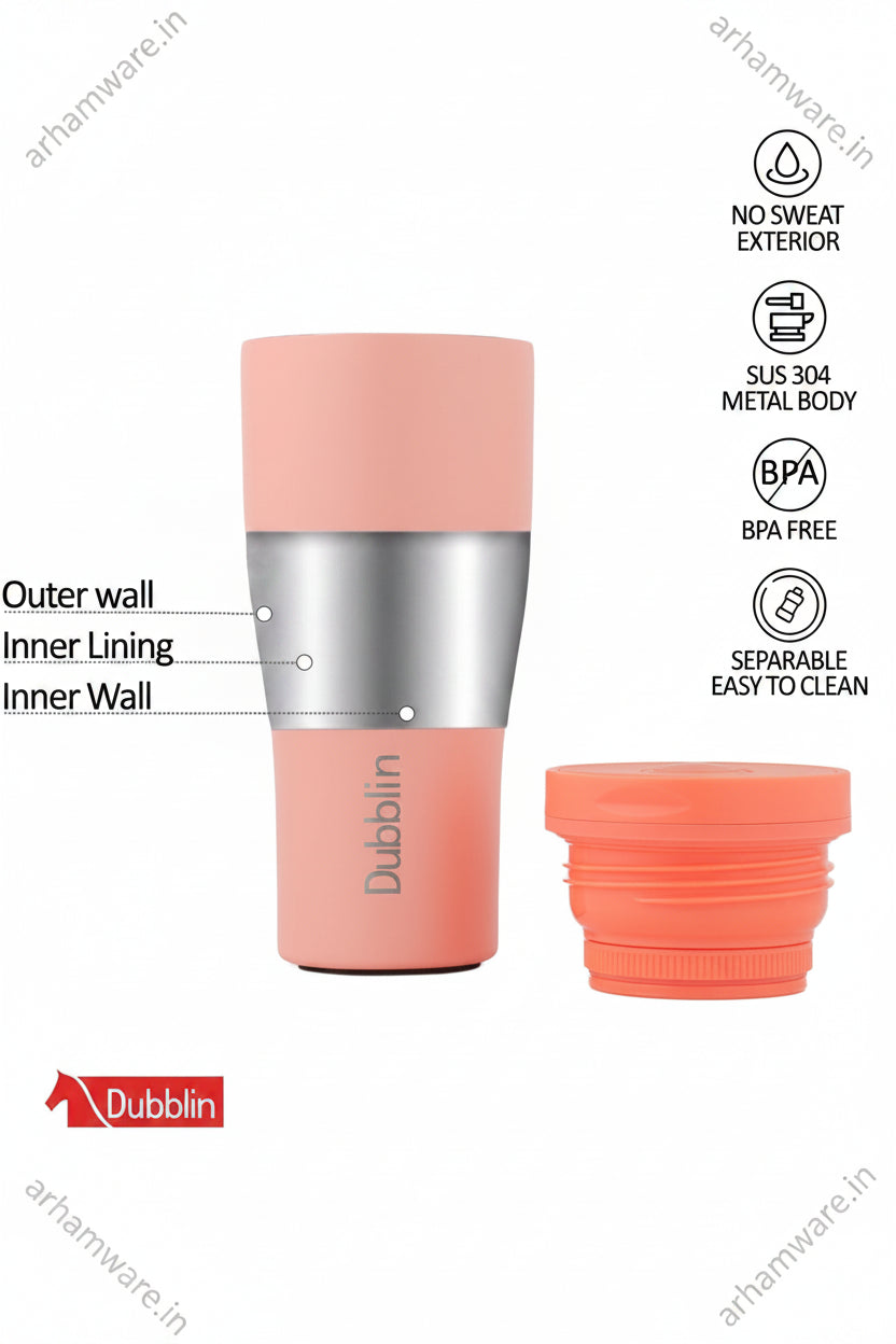 Dubblin Rose Mug 330 Stainless Steel