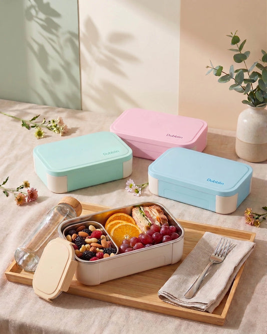 Dubblin Slim Senior Stainless Steel Lunch Box 750ml with Inner Container