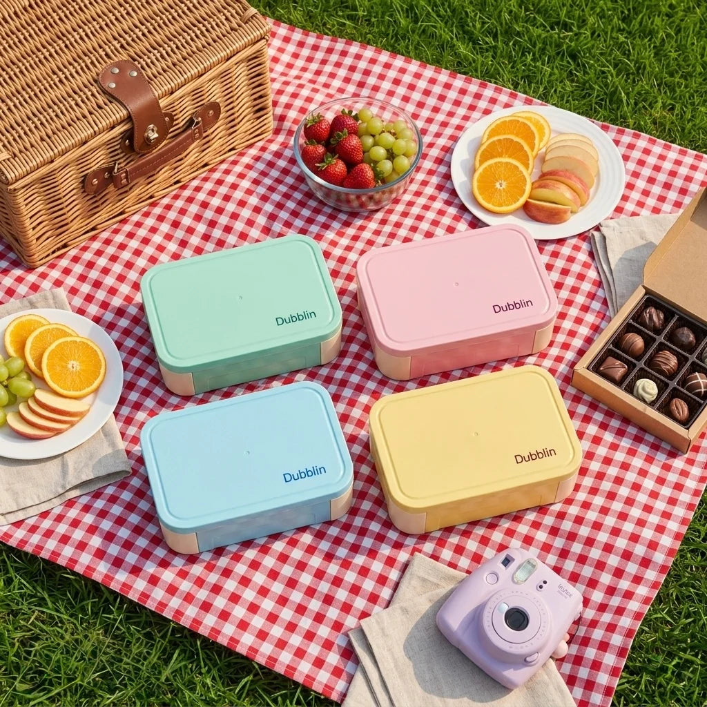 Dubblin Slim Stainless Steel Lunch Box 750ml with Inner Container