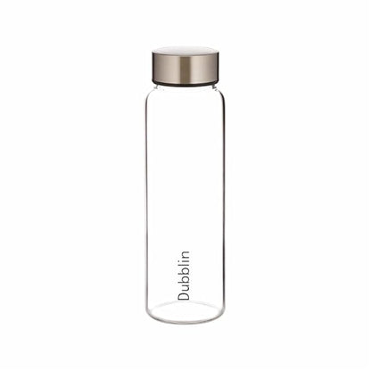 Dubblin Stream 400ml Slim Borosilicate Glass Bottle