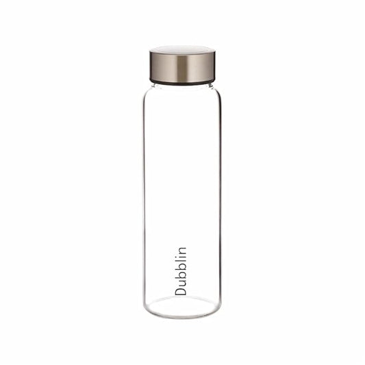 Dubblin Stream 400ml Slim Borosilicate Glass Bottle