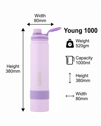 Dubblin Young 1000ml Thermal Vacuum Insulated Bottle