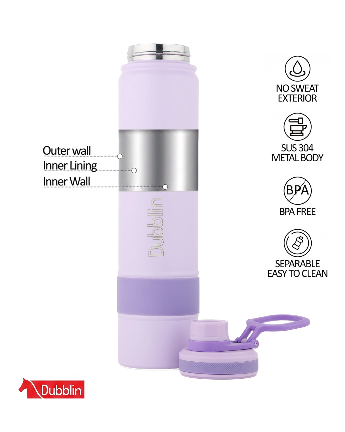 Dubblin Young 1000ml Thermal Vacuum Insulated Bottle