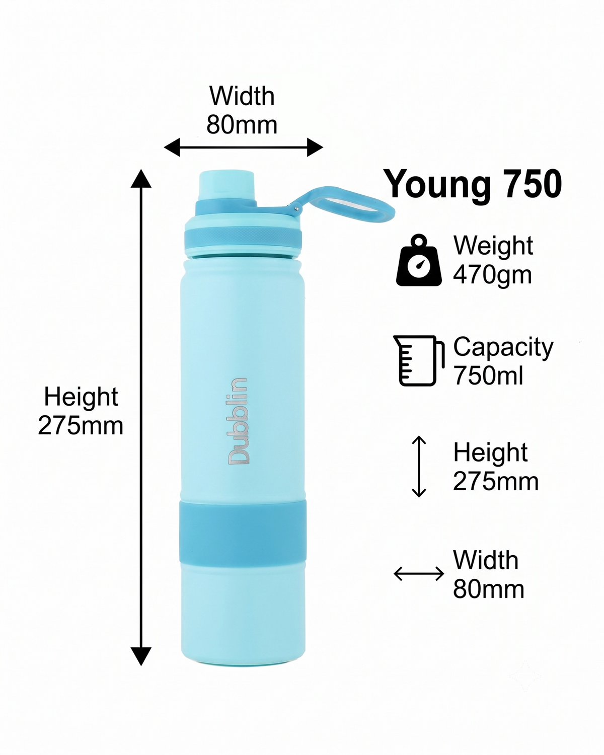 Dubblin Young 750ml Thermal Vacuum Insulated Bottle