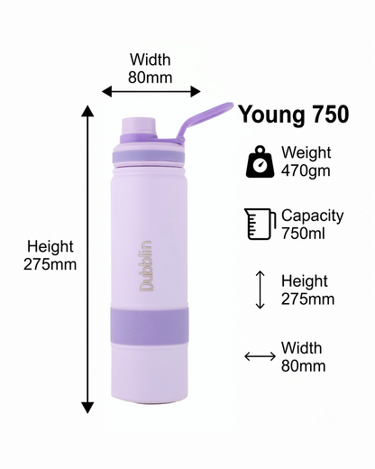Dubblin Young 750ml Thermal Vacuum Insulated Bottle