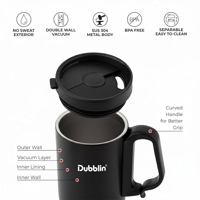 Dubblin Casa Stainless Steel Coffee Mug