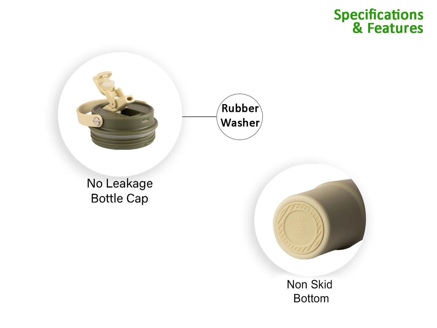 Dubblin Craze 550 Thermal Vacuum Insulated Sipper Bottle (Twin Flow: Normal Sipper Plus Straw Sipper)