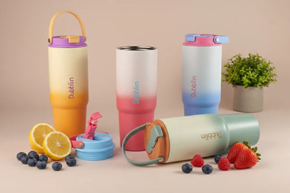 Dubblin Craze 800 Thermal Vacuum Insulated Sipper Bottle (Twin Flow: Gulper Plus Straw Sipper)