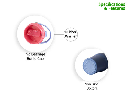 Dubblin Craze 800 Thermal Vacuum Insulated Sipper Bottle (Twin Flow: Gulper Plus Straw Sipper)