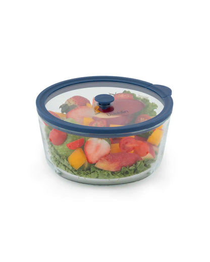 Dubblin Elegance Borosilicate Glass Serving Dish Container Round