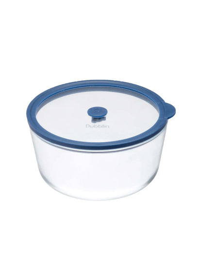 Dubblin Elegance Borosilicate Glass Serving Dish Container Round