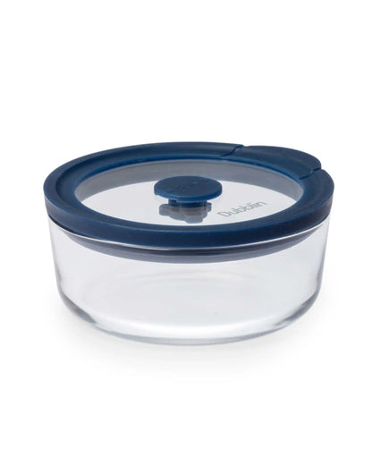 Dubblin Elegance Borosilicate Glass Serving Dish Container Round